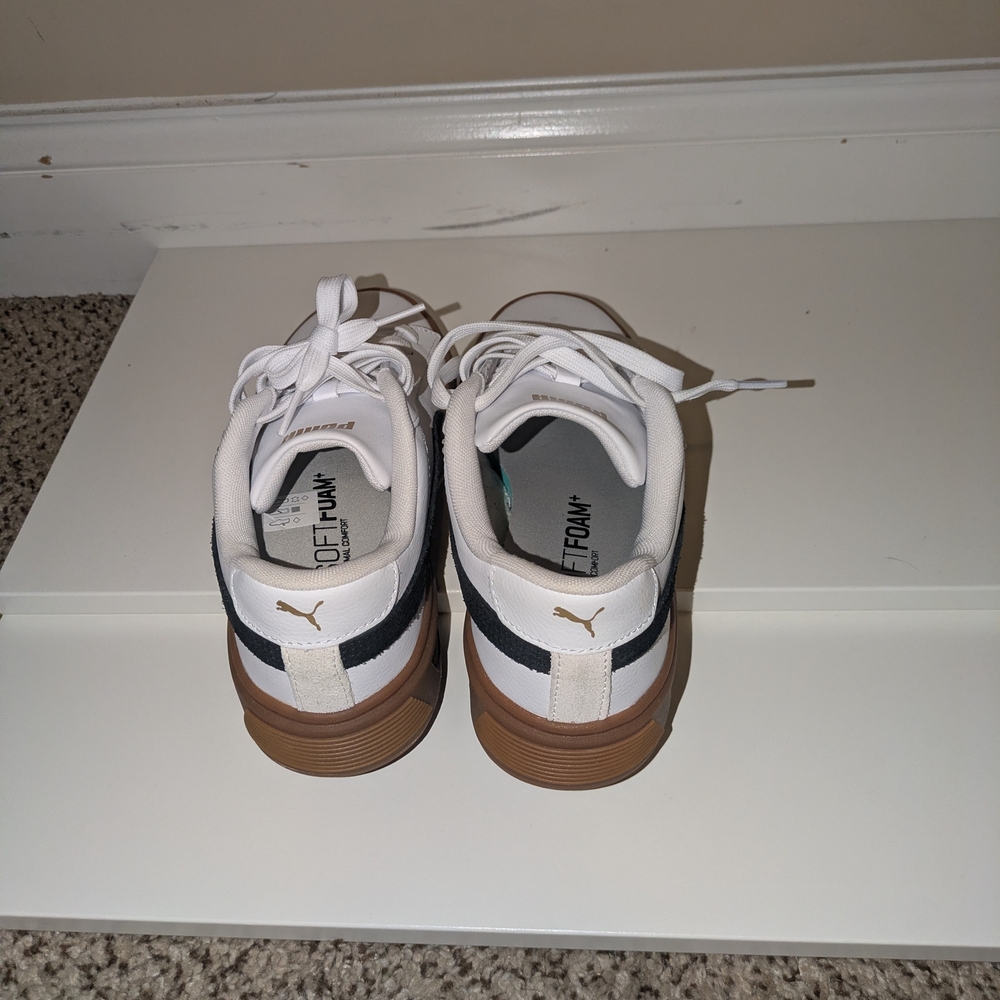 Puma White and Brown Sneakers - Picture 3 of 7